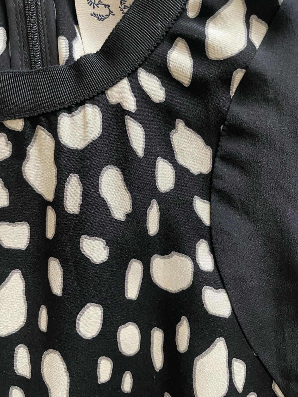 Sea New York Black and Cream Sleeveless Printed Mini Dress - Picture 8 of 9
